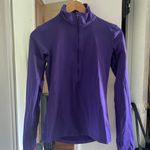 Nike Dark Purple & Hot Pink Trim Quarter Zip Dri-Fit Sweater Photo 0