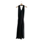 Show Me Your Mumu  Jasmine Halter MIDI Dress Black Luxe Satin M Photo 3