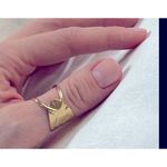 Boutique Yellow Gold Unique Adjustable Cuff Ring‎ | 925 Sterling Silver Photo 5