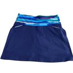 Athleta  Womens Small Tall Relay‎ Athletic Skort Navy Blue Multicolor Photo 1