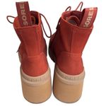 Sorel Like New Leather Hi-Line Lace-Up
Boots Warp Red Size 7 Photo 7