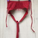 Xhilaration M/L cowgirl Red Fringe Swimsuit Bralette Top Photo 2