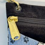 Danny K Dog Print Crossbody Bag Blue Black Adjustable Strap Zipper Pockets Photo 5