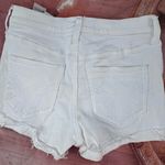 Hollister  Women's Cream Distressed Jean Shorts Photo 4