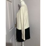 Karl Lagerfeld  Wool Blend Cardigan Two Toned Womens Small Zipper Accent Photo 1