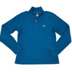The North Face 1/4 Zip Fleece Pullover Women Sz M Blue Outdoor Travel Everyday Photo 1