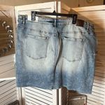 Maurice's  Distressed Faded Raw Hem "Vintage" Denim Skirt NWT Photo 3