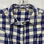 Holding Horses Anthropologie Shirt Womens 0 Snap Front Plaid Textured Design Photo 2