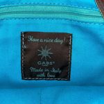 Gabs Womens Leather Textured Reptile Pattern Convertible Crossbody Orange Medium Photo 6