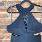 ASOS  Black Sleeveless Cut-Out Keyhole High Neck Midi Dress Women's Size 10 Photo 1
