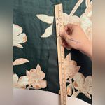 Reiss  Women Size 4 Floral Print High‎ Rise Midi Front Slip Green Elegant Skirt Photo 2