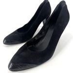 Jil Sander Women's Velvet Leather Trim Pointed Toe Pump Heel Shoes Black Size 36 Photo 0