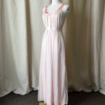 Vintage 70s Tosca Lingerie Blush Pink Lace Nylon Peignoir Gown Small Slip Dress Photo 10