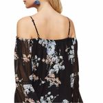 Anthropologie Ghost London Floral Chiffon Ansel Open Shoulder Top Blouse Small Photo 3