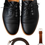 Rag and Bone  Audrey Black Leather Lace Up Oxford Shoes Womens 6.5 EU 36.5 Portugal Photo 0