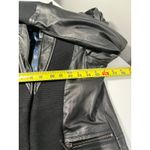 Affliction Black Premium Genuine Leather Puffed Sleeve Jacket Women Medium Photo 8