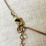 Gold tone green rhinestone bead pendant necklace Photo 4