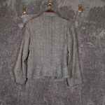 Sandro  Vintage Structured Full Zip Wool Blazer Jacket Herringbone Size 10 Photo 2