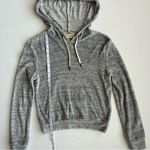 Alice + Olivia  Air‎ Women's Gray Rowen Cropped Hoodie Extra Small Photo 4