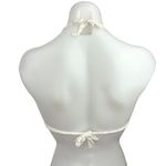 Red White Handmade Crochet Knitted Halter Tie Back Bikini Bralette Bra Top Sz S Photo 1