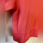 Nike  Hoodie Women’s Pink Coral Striped Pullover Sweatshirt Ribbed Dri Fit Size S Photo 5
