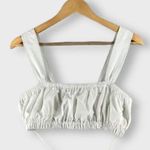 ZARA White  Tie Up Crop Top Photo 0