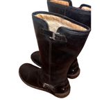 UGG  Black Leather & Sheepskin Tupelo Moto Tall Women’s Boots size 7 Photo 4