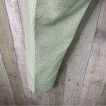 Talbots  Size 20W Green/White Striped Cropped Pants Faux Back Pockets Belt Loops Photo 5