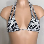 Volcom New.  black and white floral bikini top. Photo 0