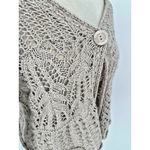 Dress Barn Vtg Y2K Sweater Cardigan Crochet S Bell Sleeve Hippie Boho Festival Photo 6