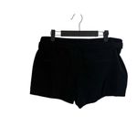EXPRESS Y2K Black Sheen Belted Low Rise Belted Shorts Photo 1