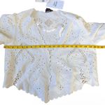 Ralph Lauren double RL 100% linen bohemian eyelet blouse NEW Size 2 Photo 9