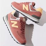 New Balance  574 Sneakers in Astral Glow Pink Butter Yellow Shoes Women’s size 8 Photo 2