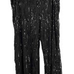 Nanette Lepore  Black Sequin Fringe Sparkle Pants Womens Extra Large Photo 0