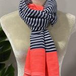 Gorjana  striped Zuma oversized scarf in stripe and neon Photo 2