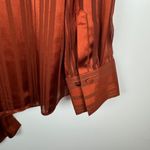 Chico's  Shadow Stripe Removable Scarf‎ Blouse Sz 2 (US 12/14) Long Sleeve Career Photo 4