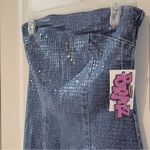 Denim Strapless sequin overlay Dress size Small Blue Photo 1