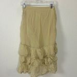 Free People  Calliope Ruffle Midi Skirt Sage Medium NWT Ethereal Western Bohemian Photo 7
