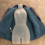 Vintage Vivienne Poy handmade full zip designer artsy sweater small pockets rare Blue Photo 10