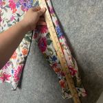 Easy Clothes Woman Size Small NWT silk blend button‎ down floral Shirt White Photo 2