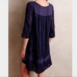 Anthropologie NWT Holding Horses  Crotchet Shift Dress in Navy‎ Size Extra Small Photo 1