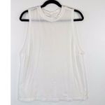 Lululemon Womens Top White All Yours Tank Crewneck Sheer Pima Sleeveless Size 8 Photo 4