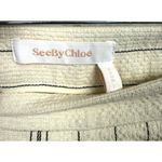 See By Chloe Pants Womens 34 White Black Striped Wide Leg Business Academia Photo 2