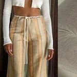 NWT Savannah Morrow Birdie Top in Ivory Blue Cropped Long Sleeve Medium White Photo 0