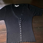 100% Silk Ribbed Button Photo 0