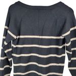 Bobeau  Womens Sweater Black Beige Stripe V Neck Long Sleeve Size‎ S Photo 3
