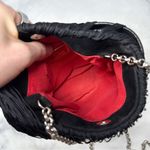 Christian Louboutin Belted Fringe Suede Crossbody Bucket Bag Chain Strap Black Photo 6