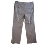 Etcetera  Women's Striped Wide Leg Pants Size 10 Navy White Cotton Blend Photo 1