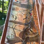 1975 National Wildlife Federation Various Wetland Forest Silky Polyester Scarf Brown Photo 1