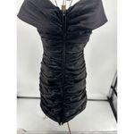 Teri Jon for Rickie Freeman Black Crinkle Taffeta Dress Size 6 Vintage Photo 12